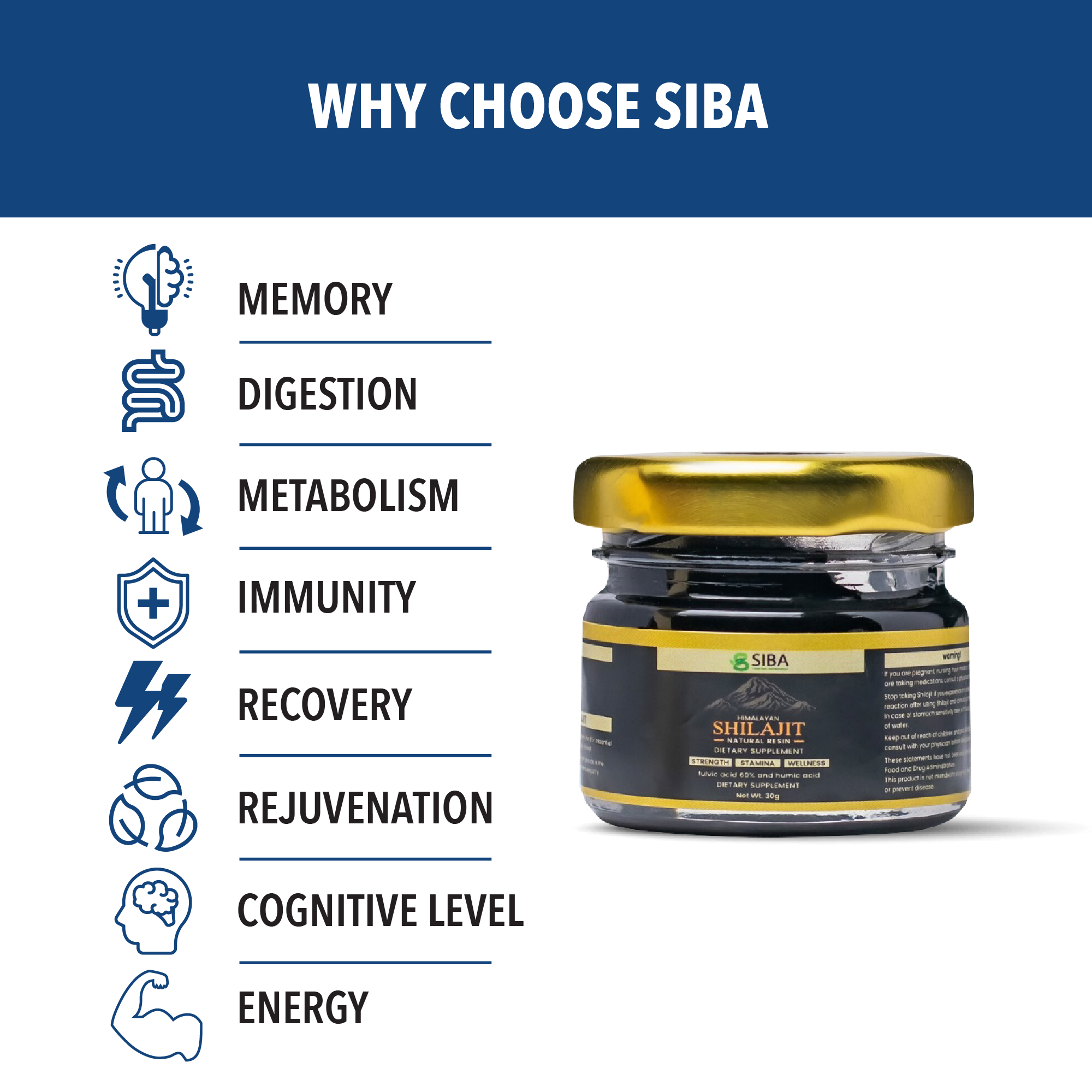 Pure Siba Shilajit Resin for Vitality & Strength