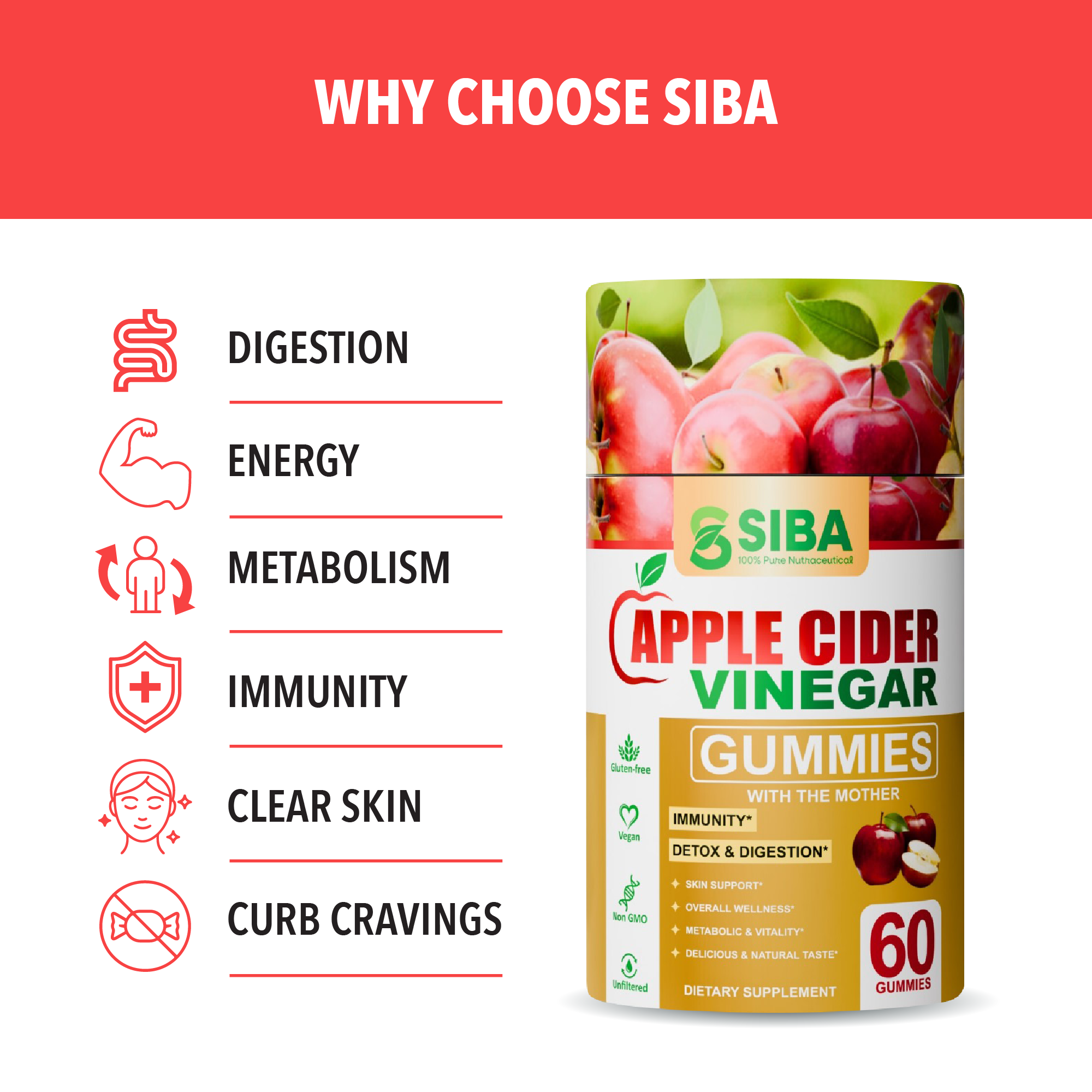 Boost Wellness Naturally with Siba Apple Cider Vinegar Gummies  Tasty &amp; Healthy
