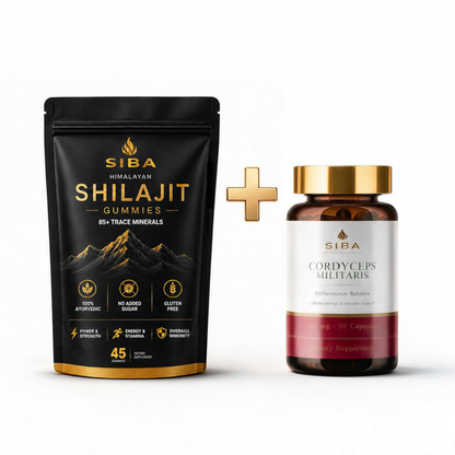 Power Duo Supplement Bundle – Shilajit Gummies & Cordyceps Capsules