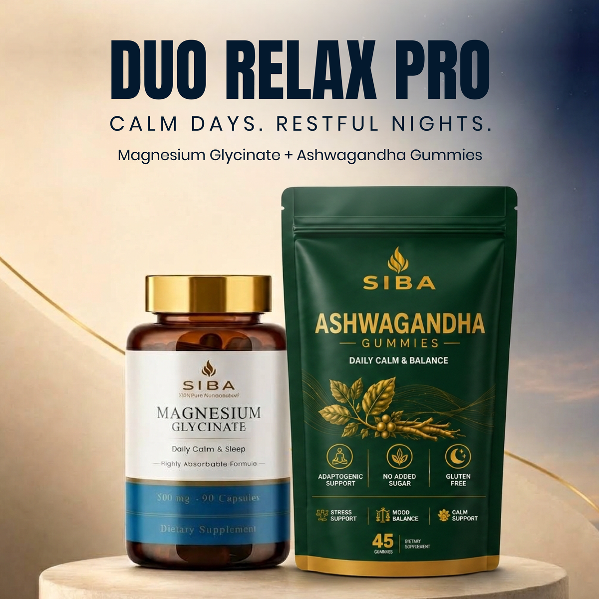 Duo Relax Pro Magnesium Glycinate & Ashwagandha Bundle