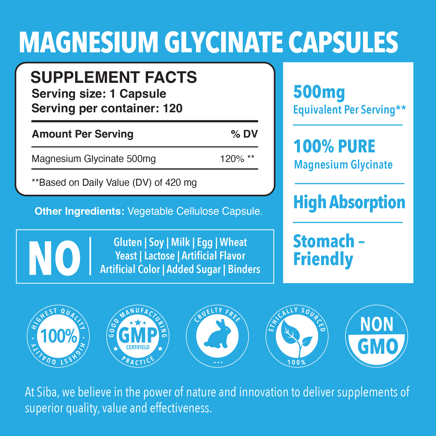 Magnesium Glycinate Capsules for Better Sleep