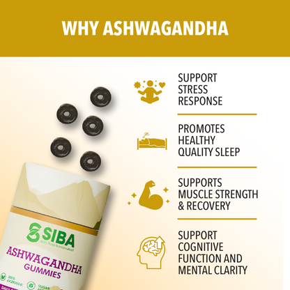 SIBA Ashwagandha Gummies for Stress Relief